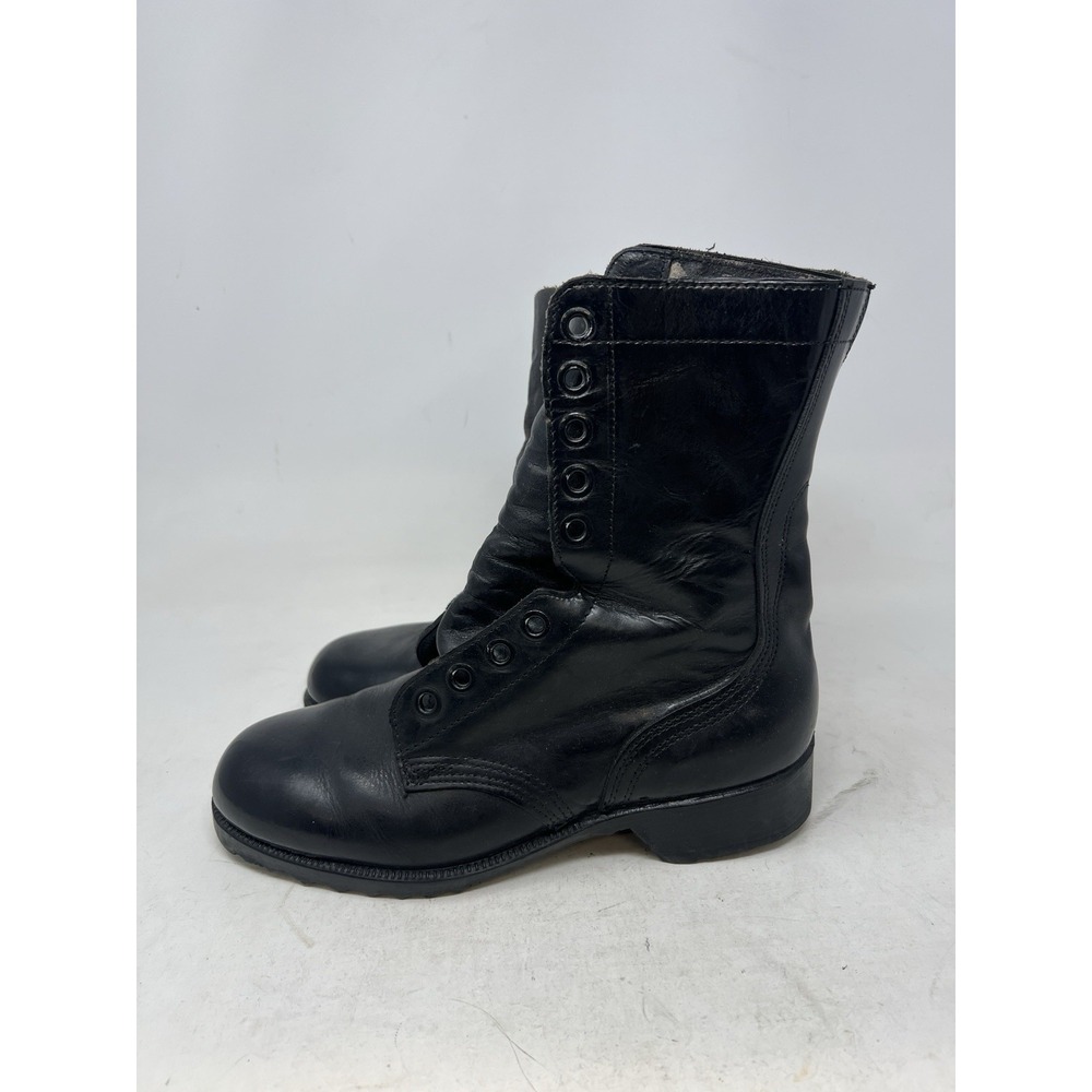 Vintage US Military Black Combat Jump Boots Size 6W Nice Shape No Laces